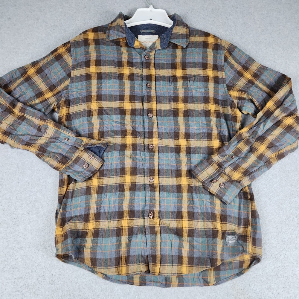 Weatherproof Vintage Casual Shirt Mens Medium Multi Plaid Long Sleeve Button Up